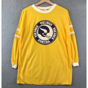 Vintage Minnesota Vikings Jersey Shirt True Vintage Large Raglan 3/4 Sleeve M